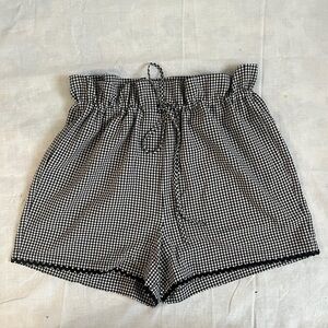 Solid & Striped Gingham Paper Bag Shorts - M NWT